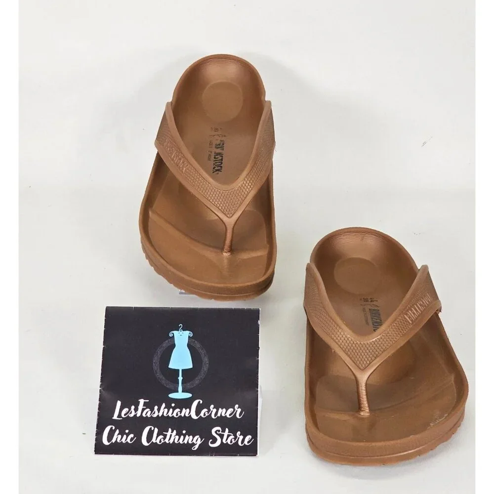 Birkenstock Men's Metallic Copper Honolulu EVA Slip-On Sandals Sz 11 Wo's 13 055 - Picture 3 of 16